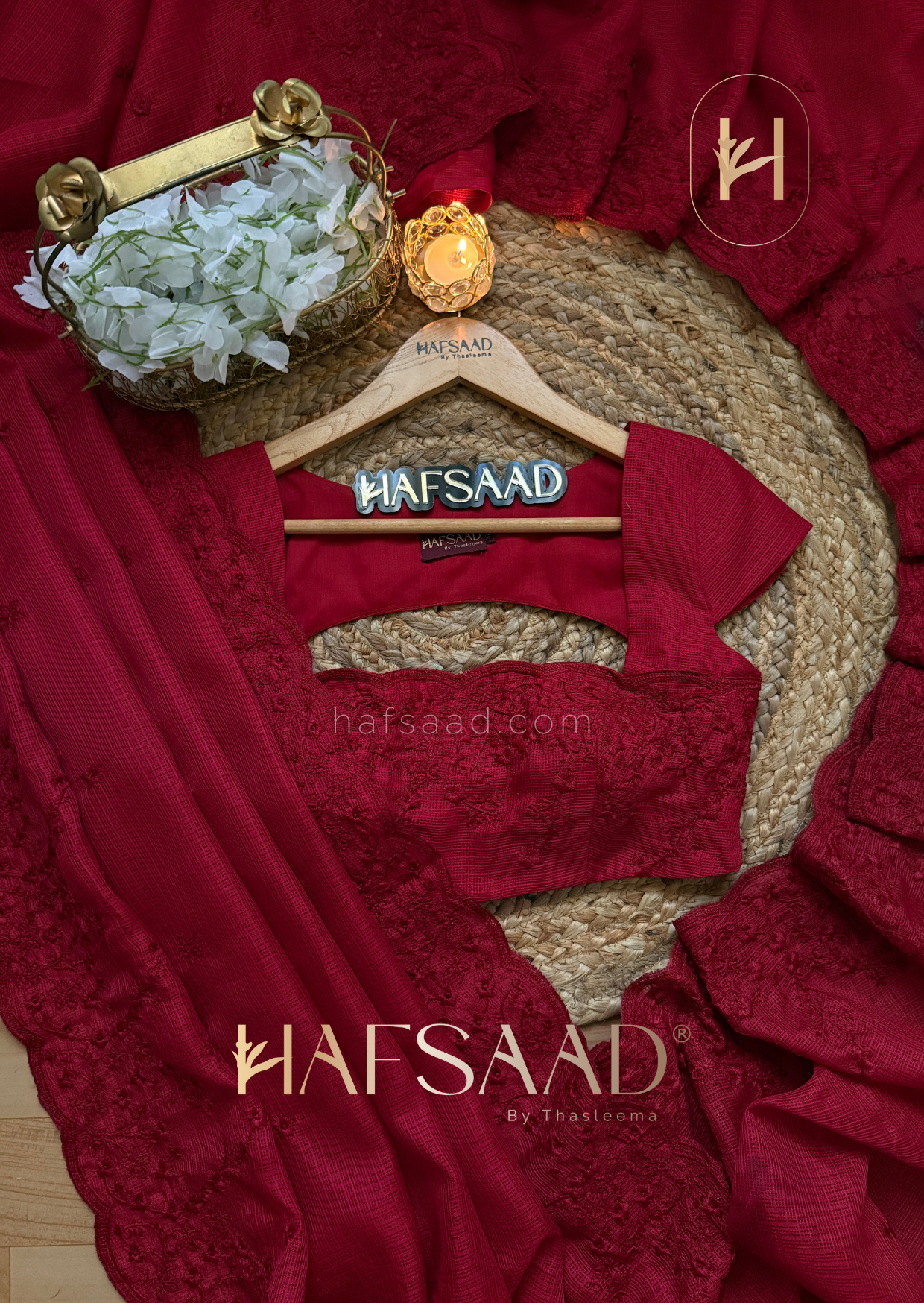 Shasha Burgundy - Kota saree