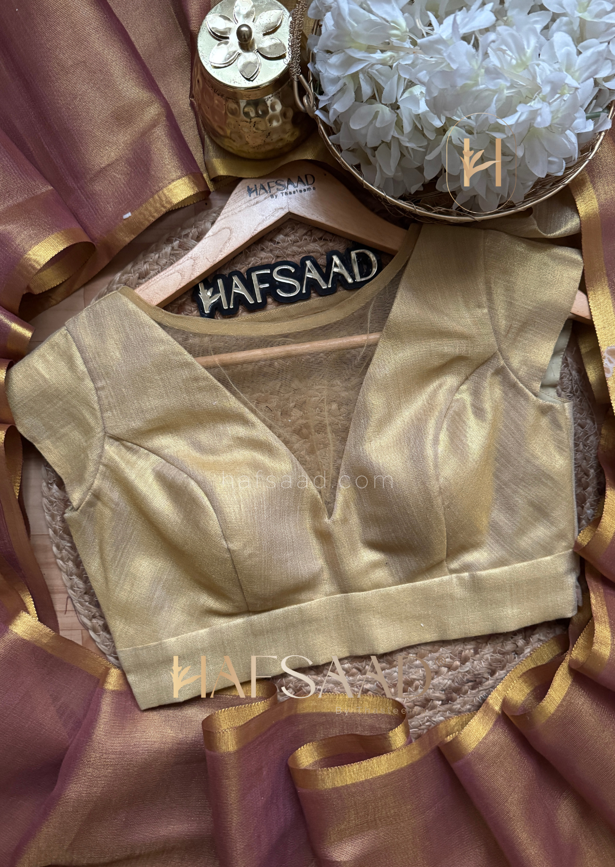 Pragati - Soft tissue silk saree (Mauve)