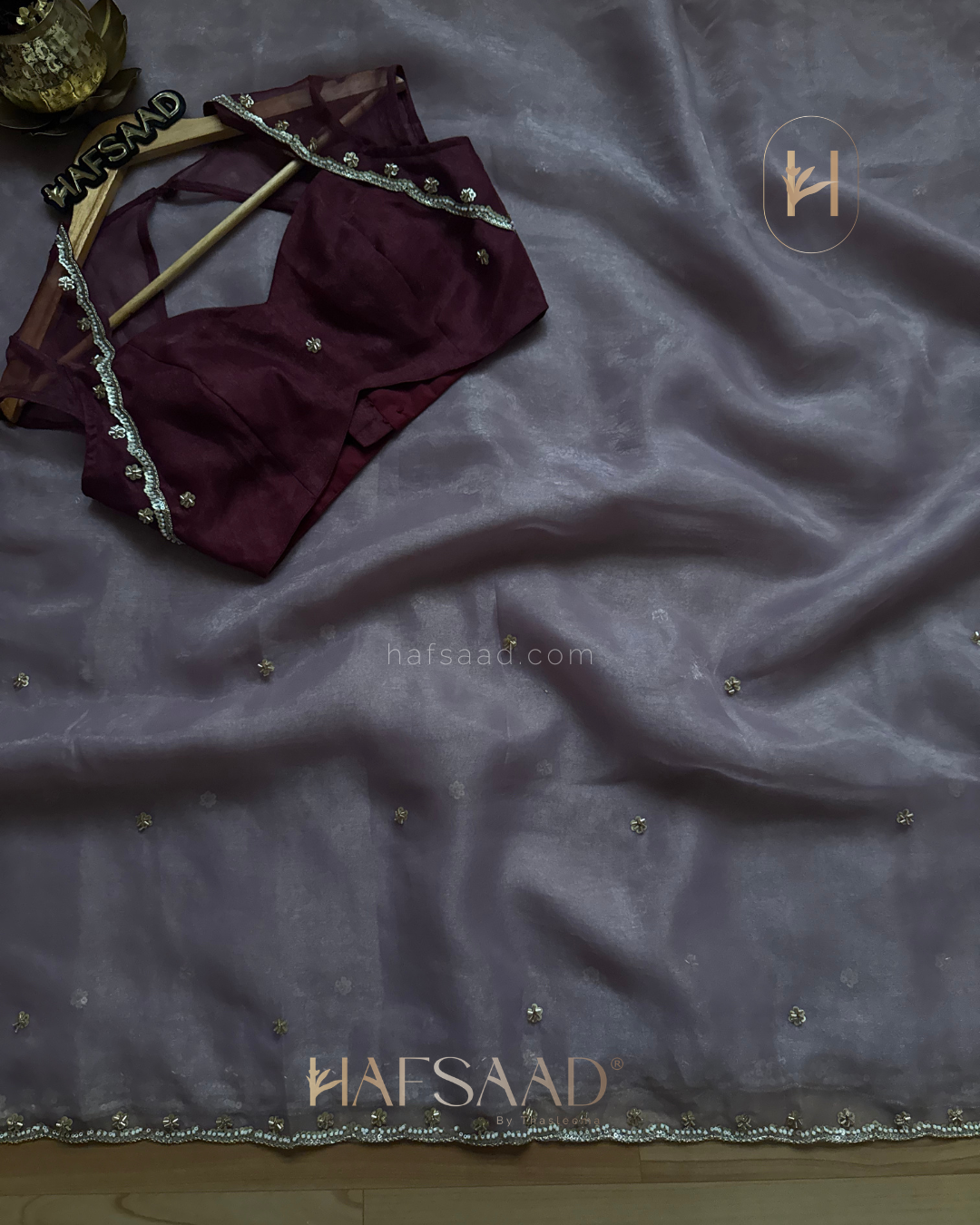 Falak - Chiffon Silk Saree (Lavender)
