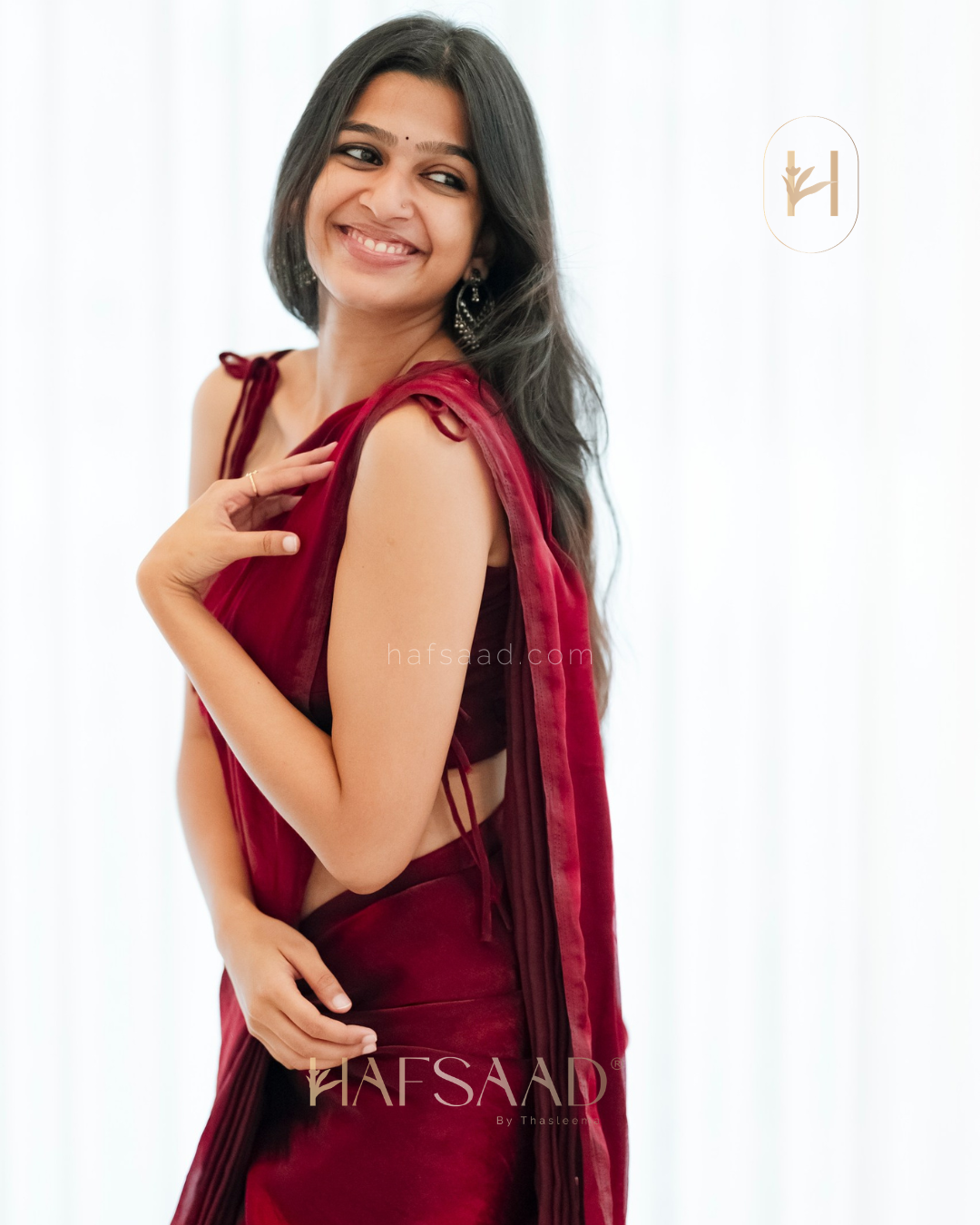 Ananthika in Sinful - Stardust satin saree