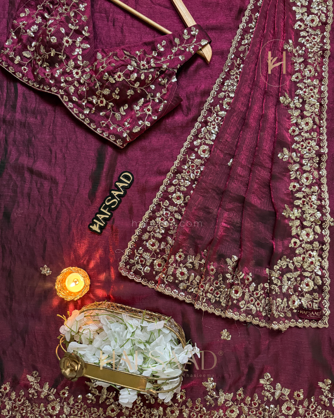 Sanjitha - Fendy chiffon saree (Purplicious)