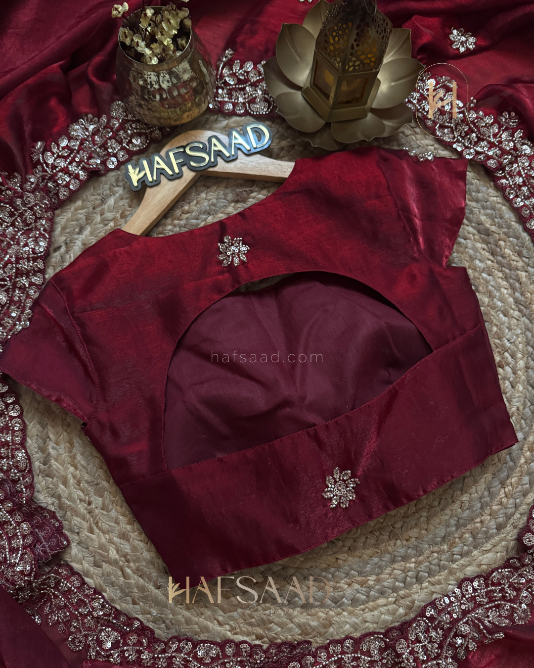 Sana- Designer handwork saree (Maroon)