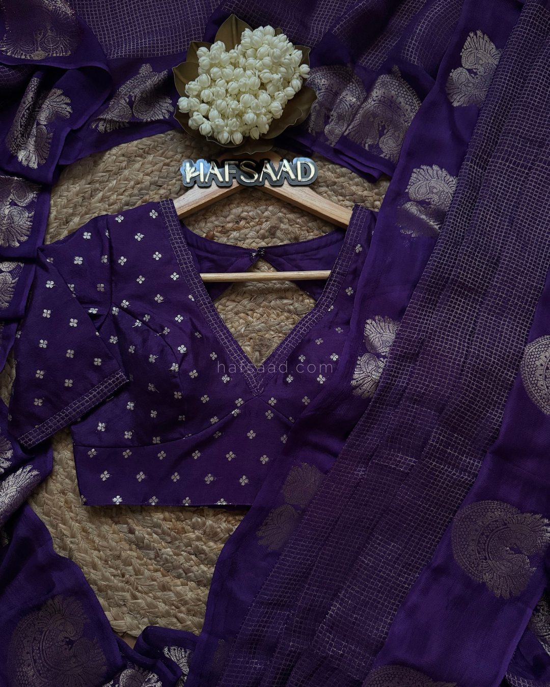 Manisha- Semi Silk Saree (Purple)