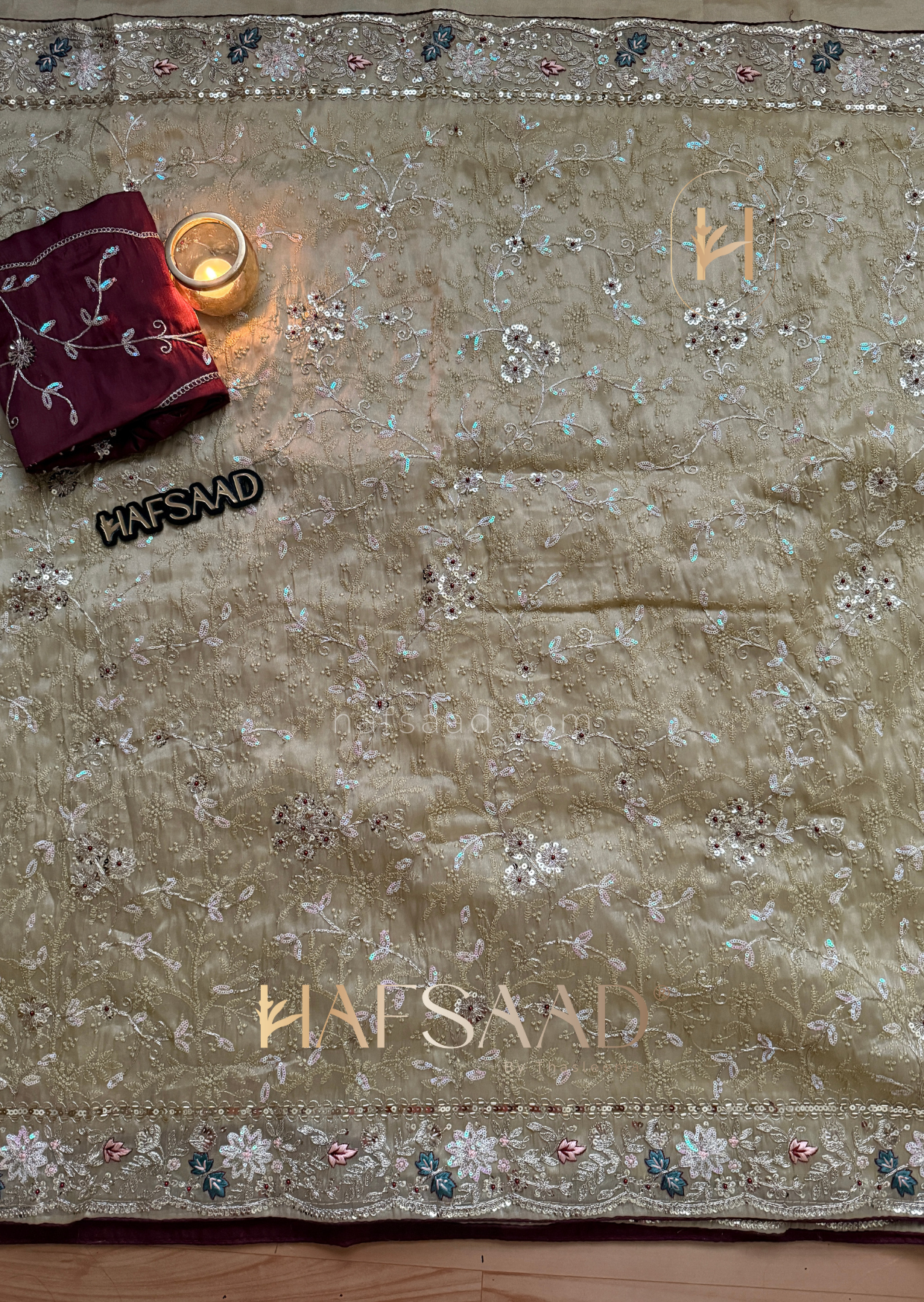 Hidaya - Soft tissue saree (Lime)