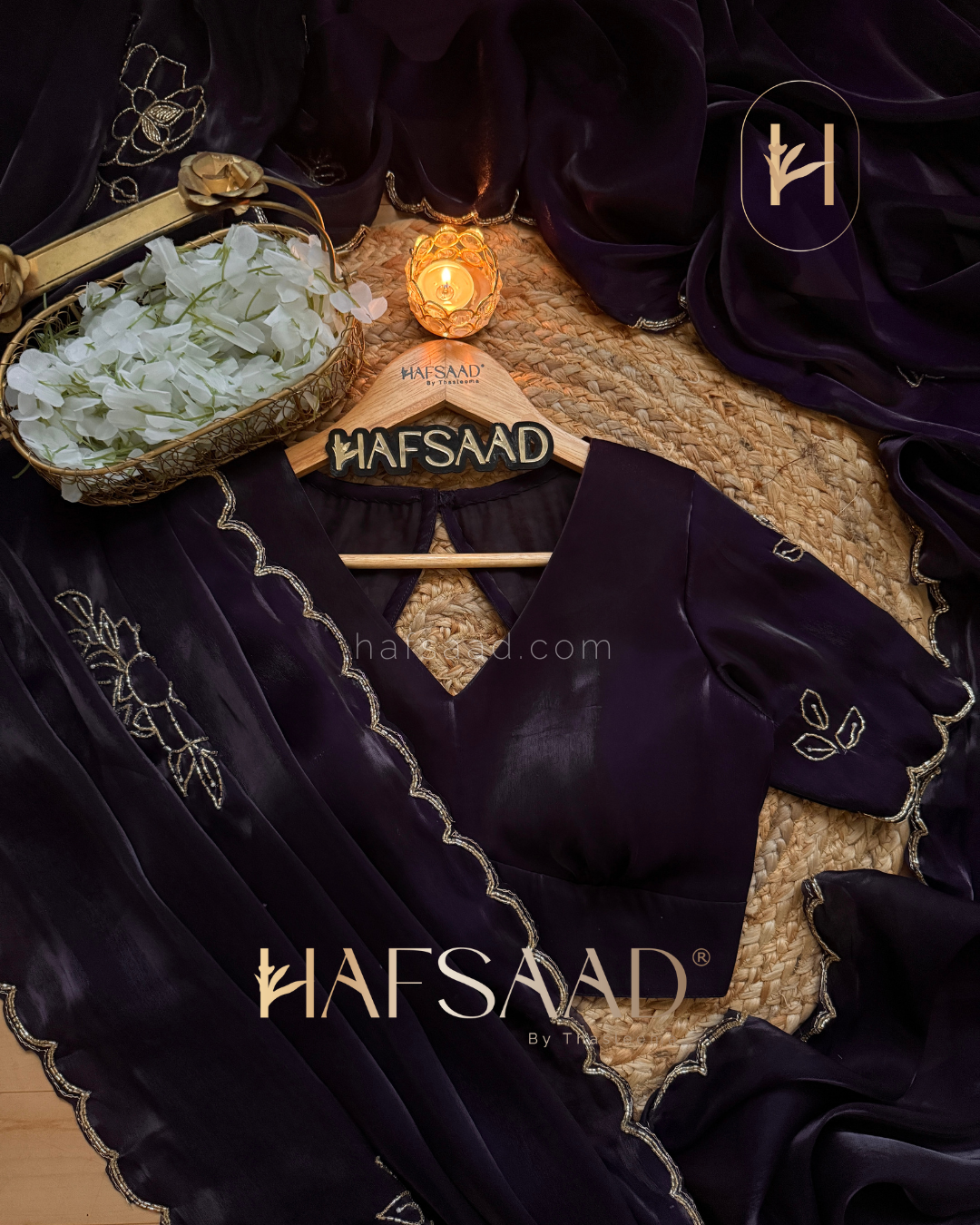 Amethyste - Satin Organza Saree