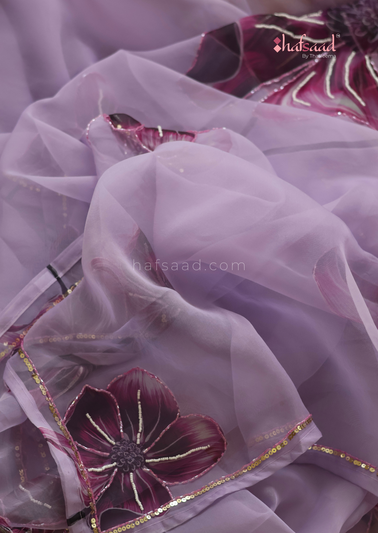 Dear Daisy- Handwork organza saree