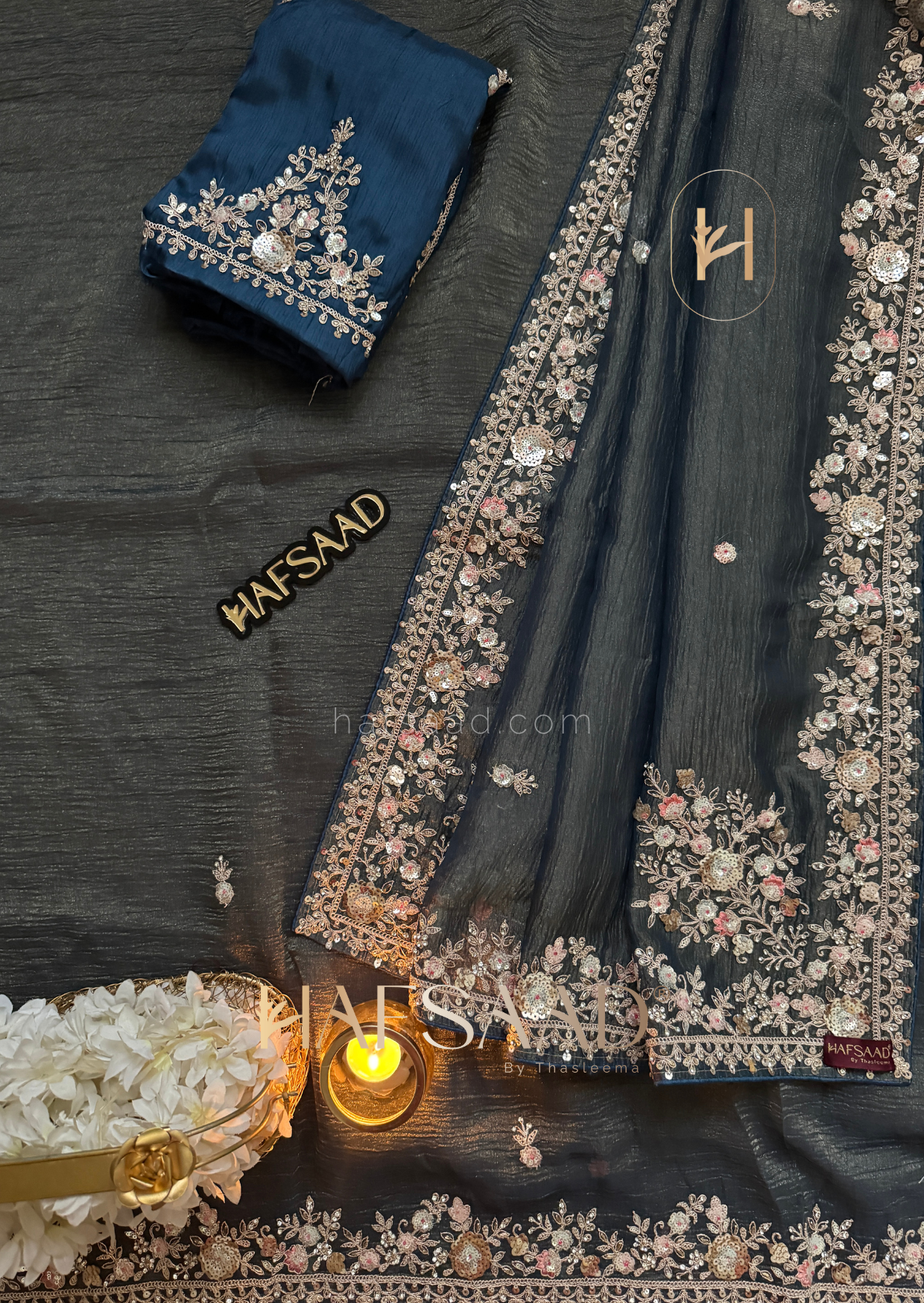 Sayna - Soft shimmer chiffon saree