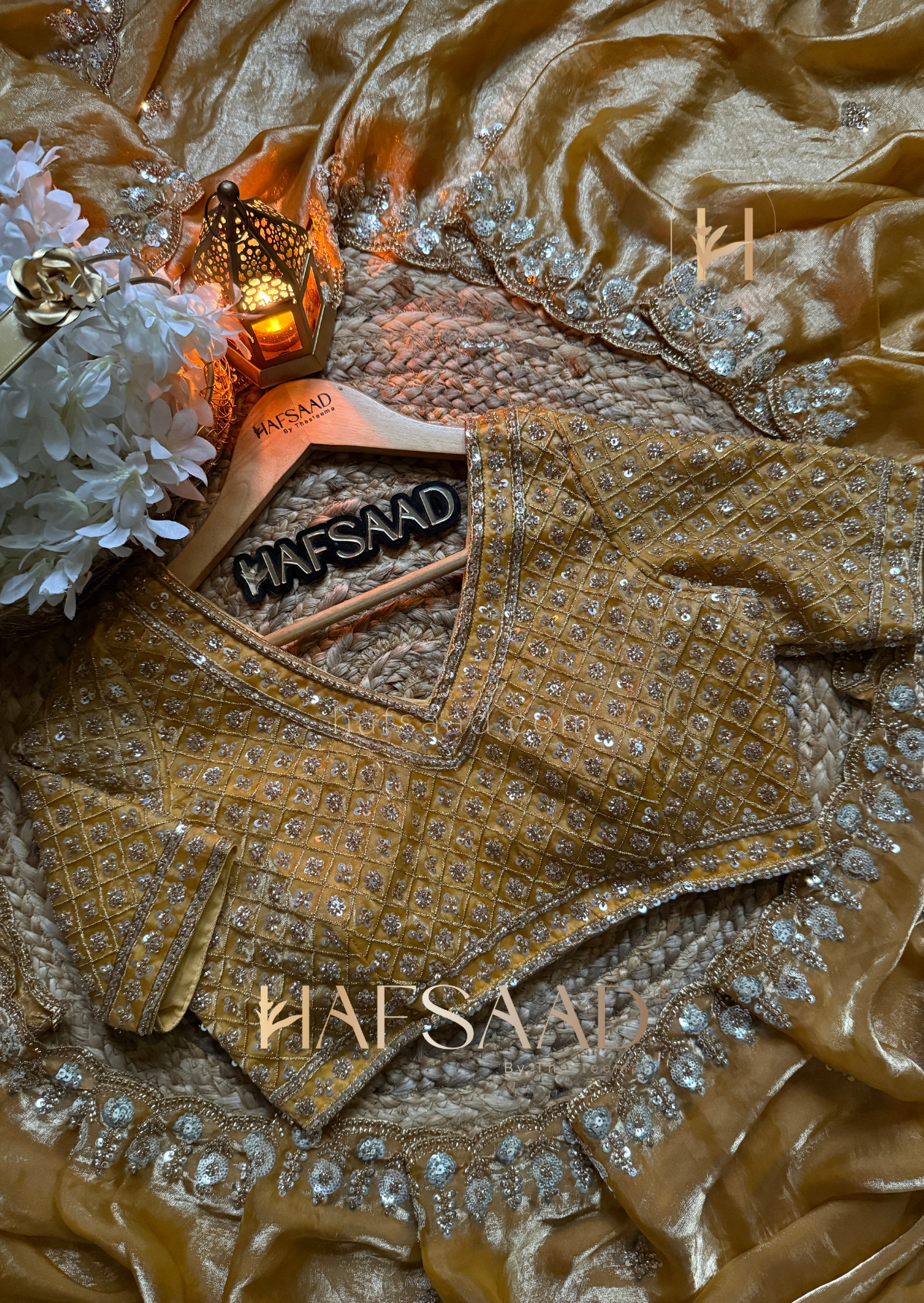 Mirza - Stardust satin saree