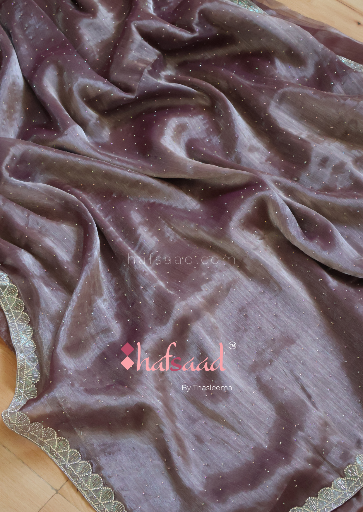 Rhea - Designer Saree [ mauve ]