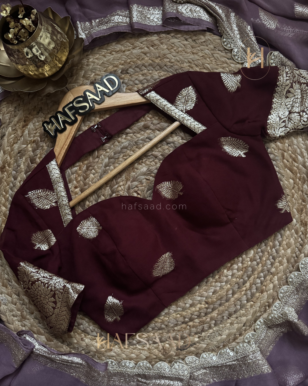 Nafeesa - Pure viscose saree (dusty lavender)