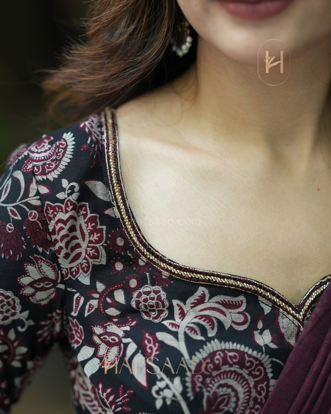 Yamuna- Mal cotton handwork saree