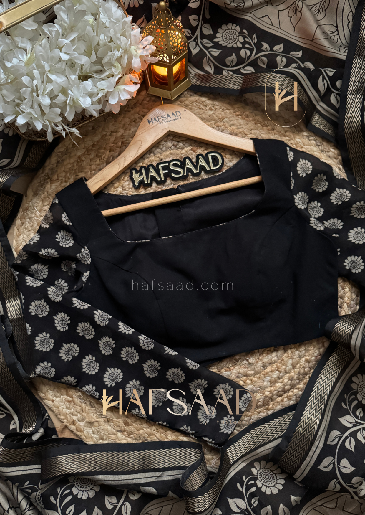 Monisha - Premium silk cotton saree (Black)