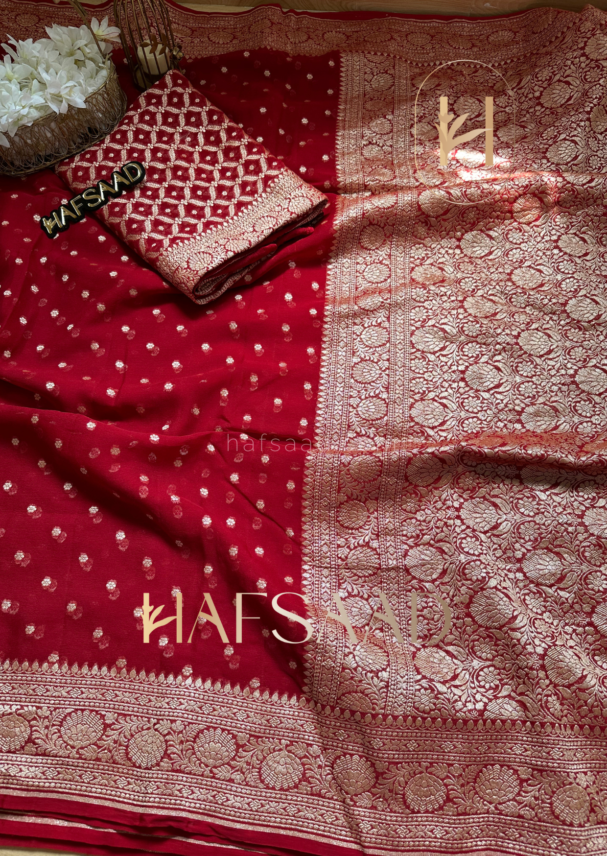 Shaadi- Pure antique georgette saree