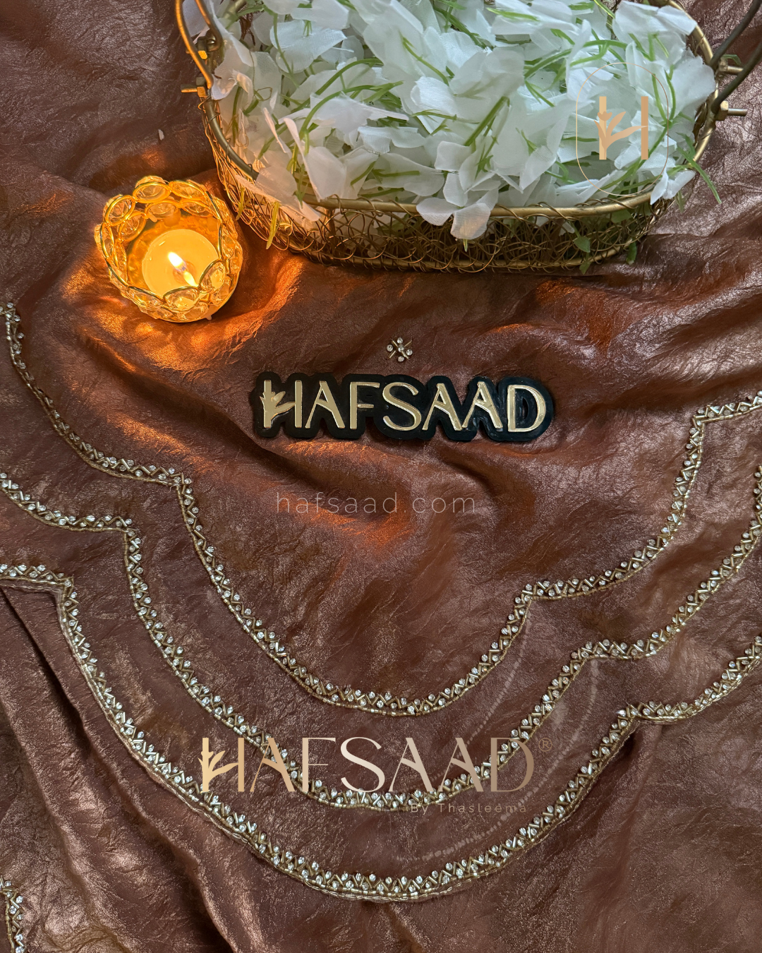 Yerin - Crushed Stardust Satin Saree