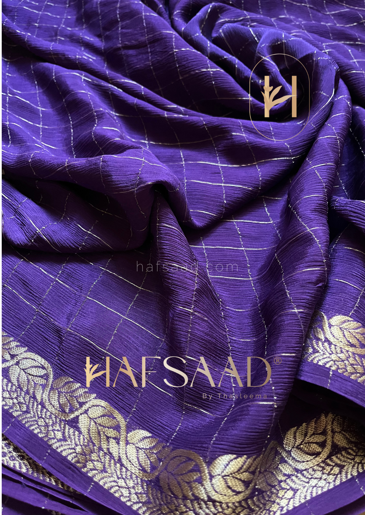 Vani - Premium crushed chinnon saree