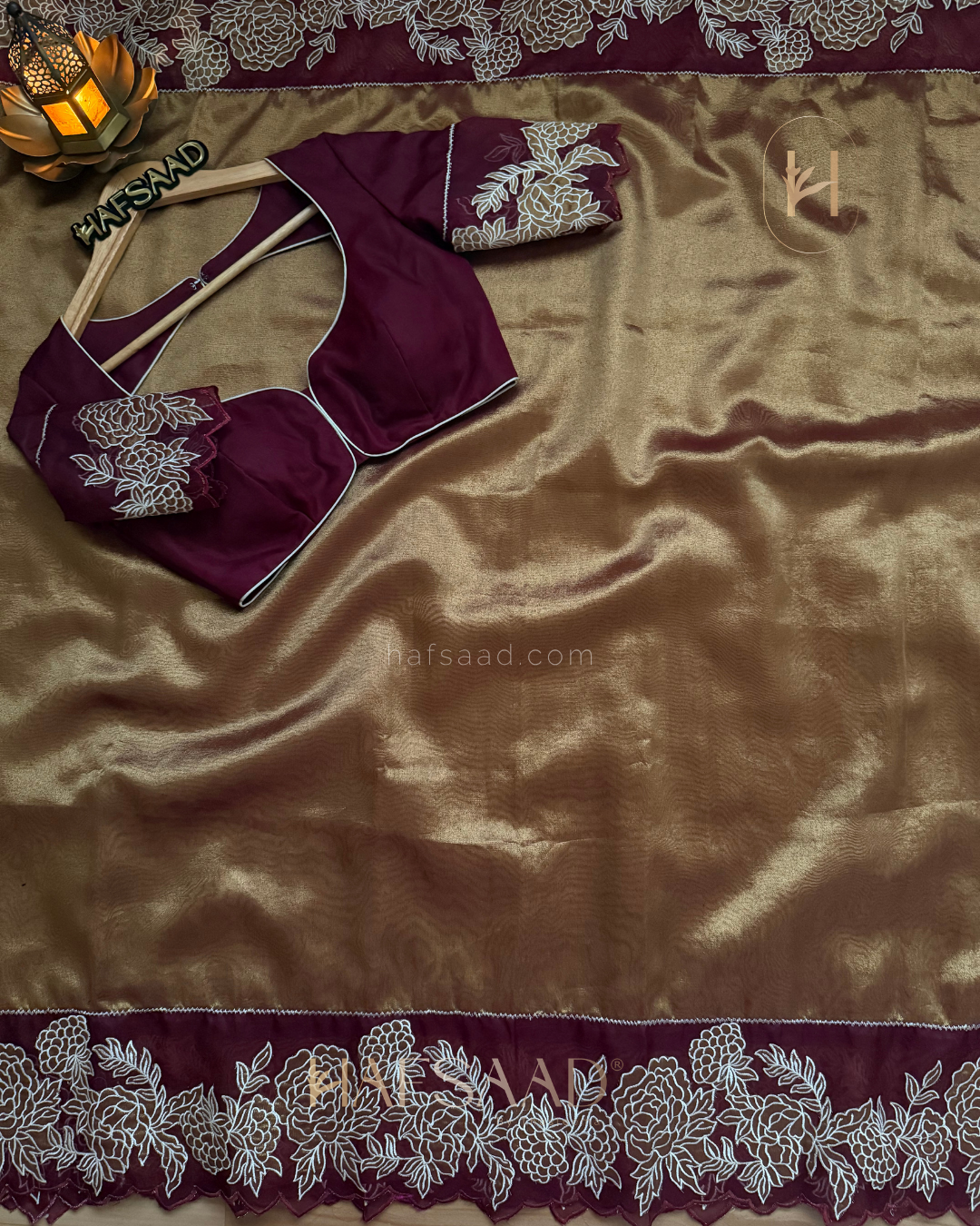 Snehal- Pure tissue silk saree (Maroon)