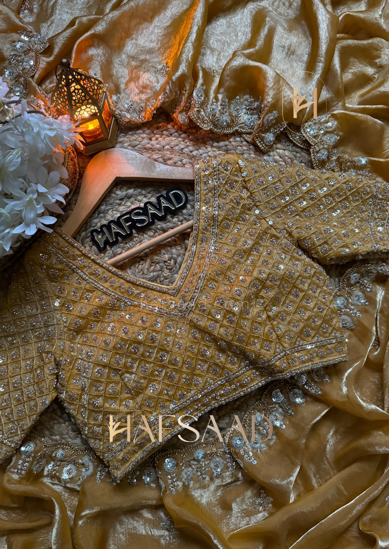 Mirza - Stardust satin saree