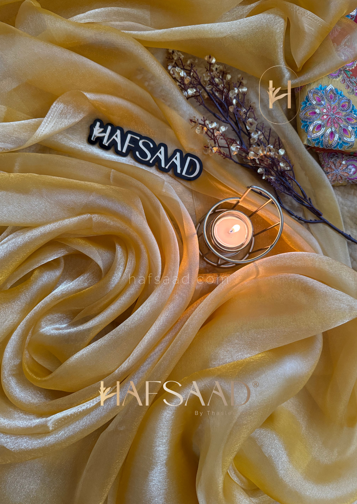 Anya - Soft tissue saree (Yellow)