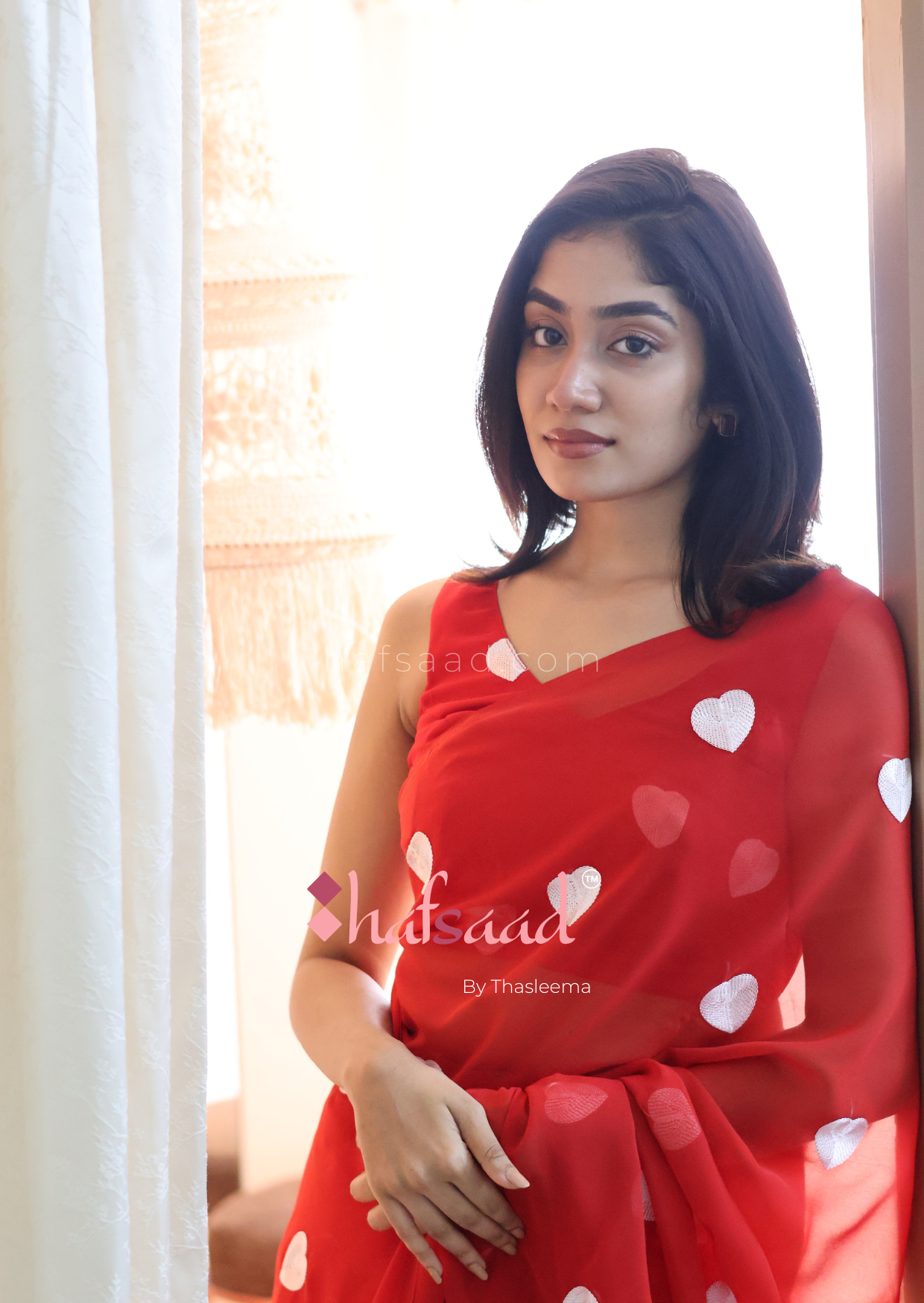 Lil Heart- Ready to wear saree (Red)