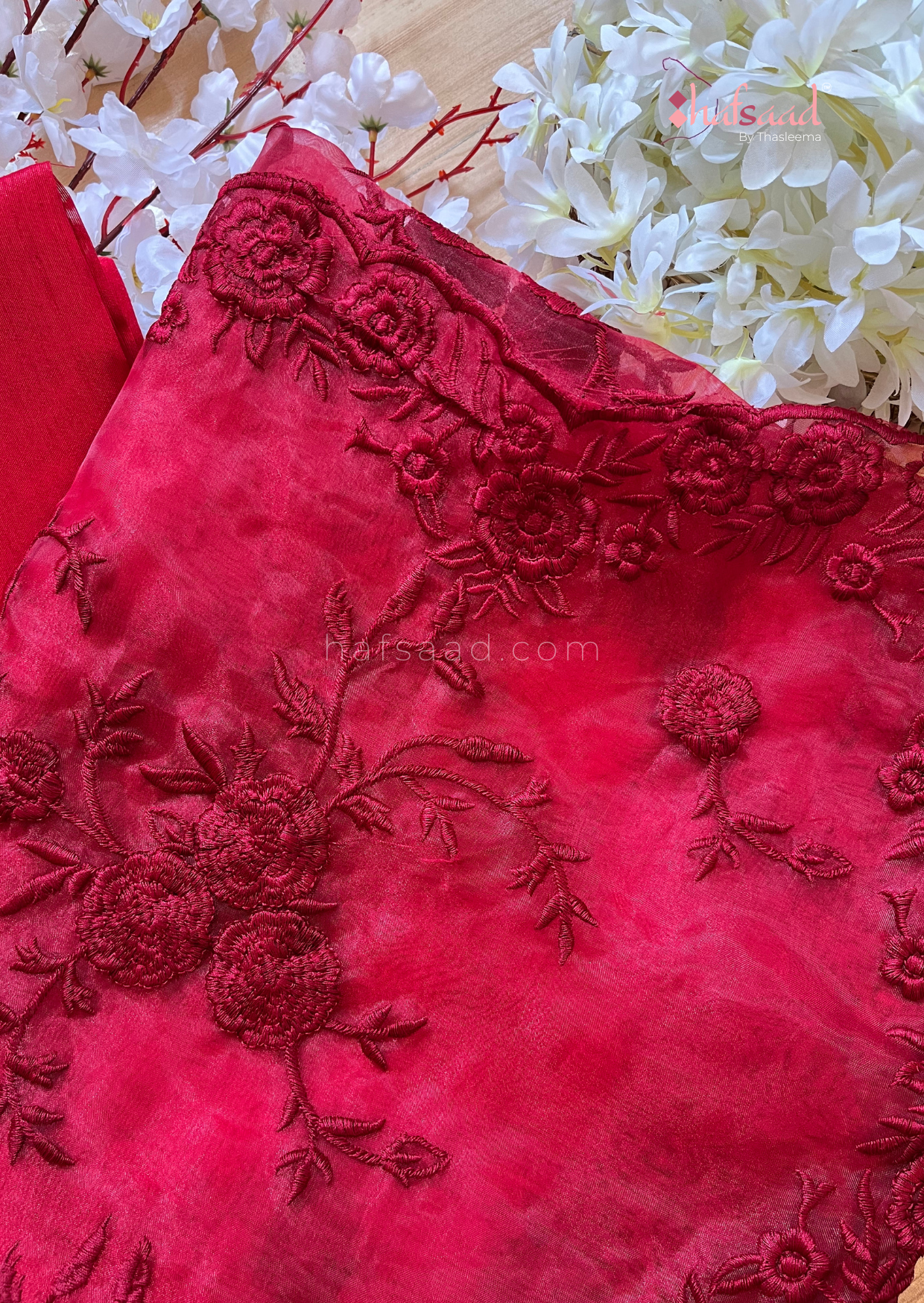 Aayushi - Organza Saree (Maroon)