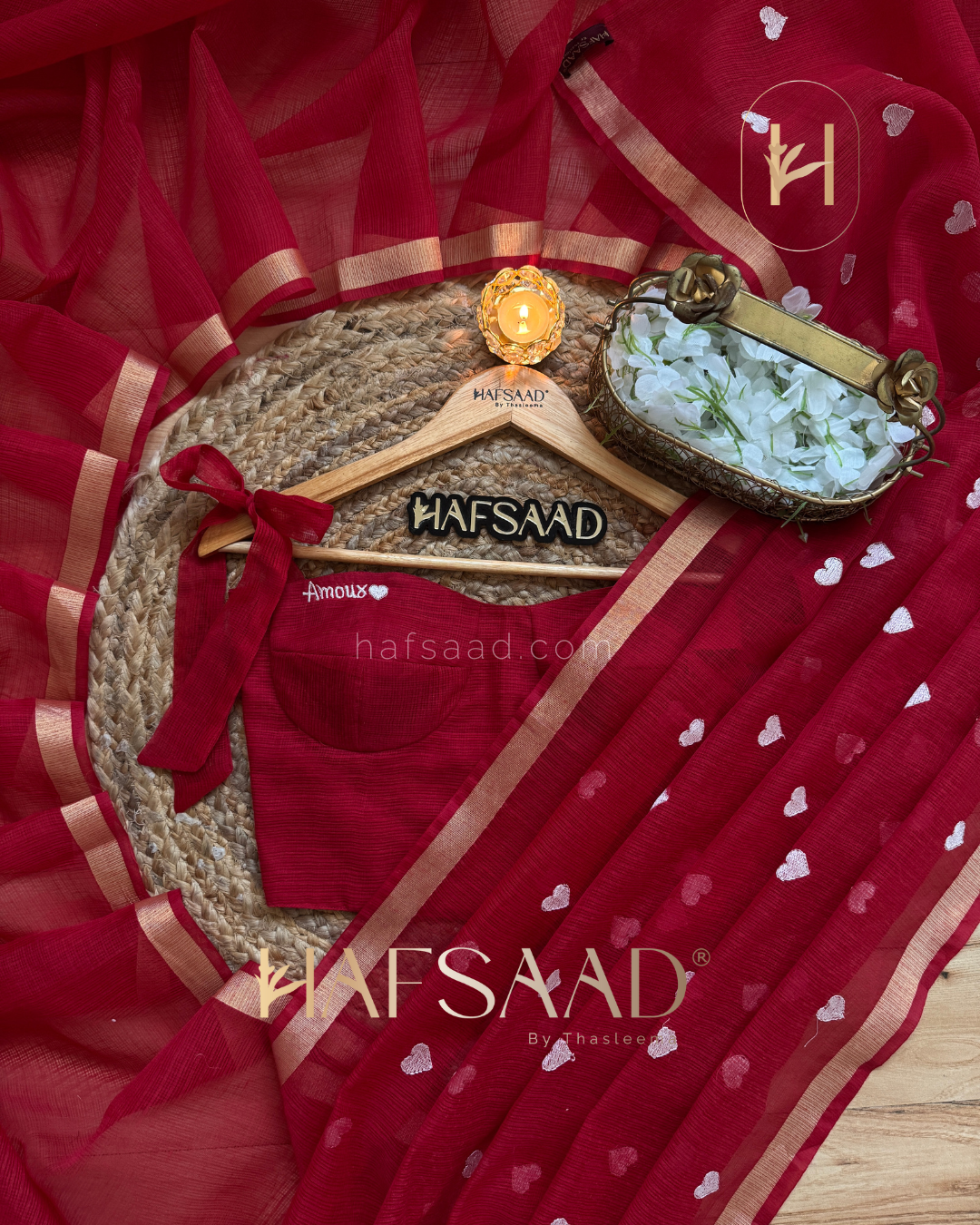 Amour - Pure Kota saree (red)