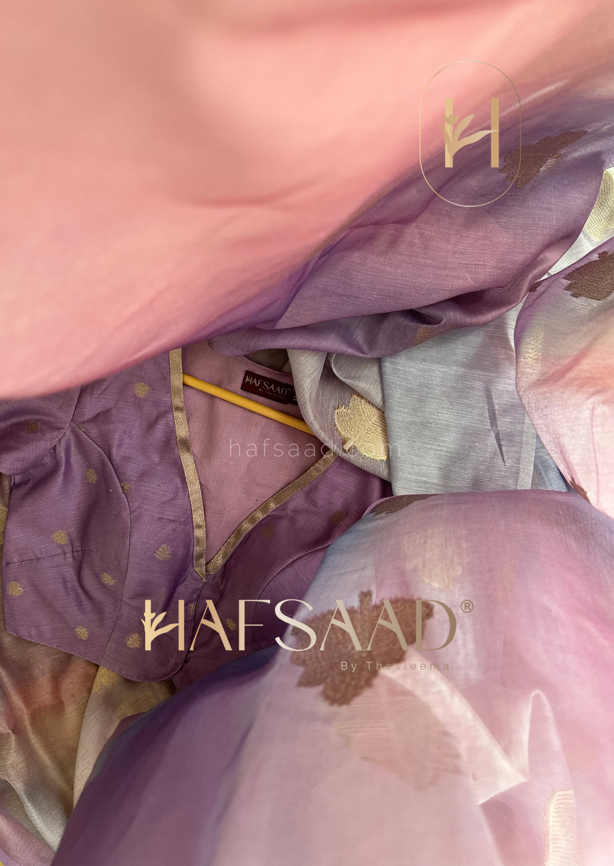 Resham- Handloom khadi silk saree (Lavender)