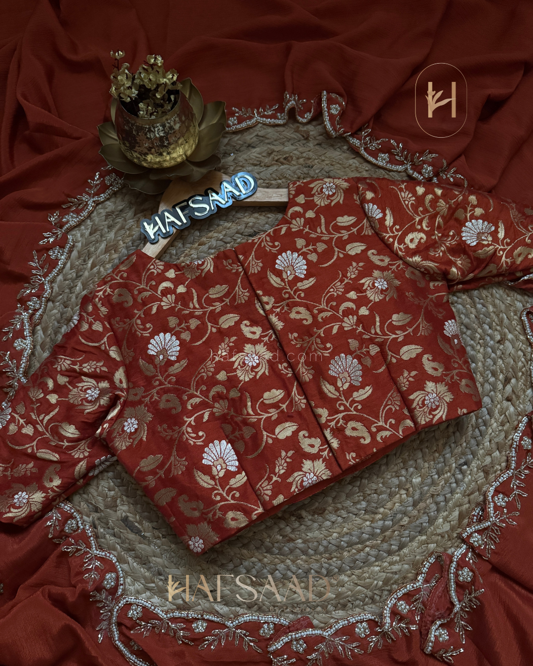 Himanshi - Chinnon saree (orange)