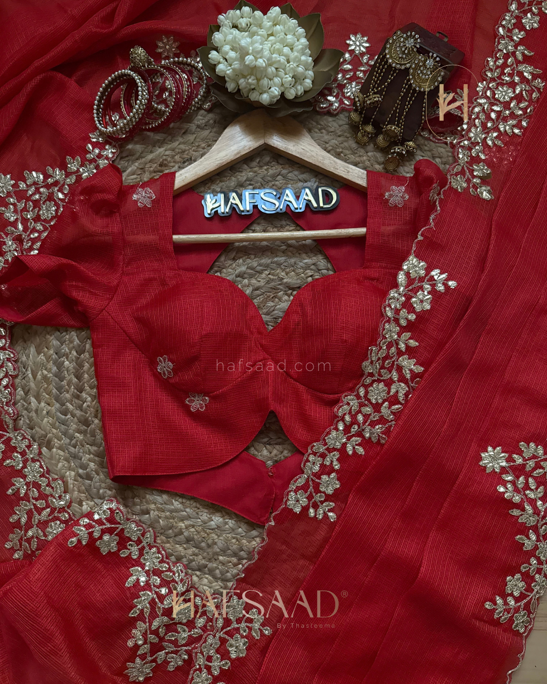Rubita- Gota Work Saree (Red)