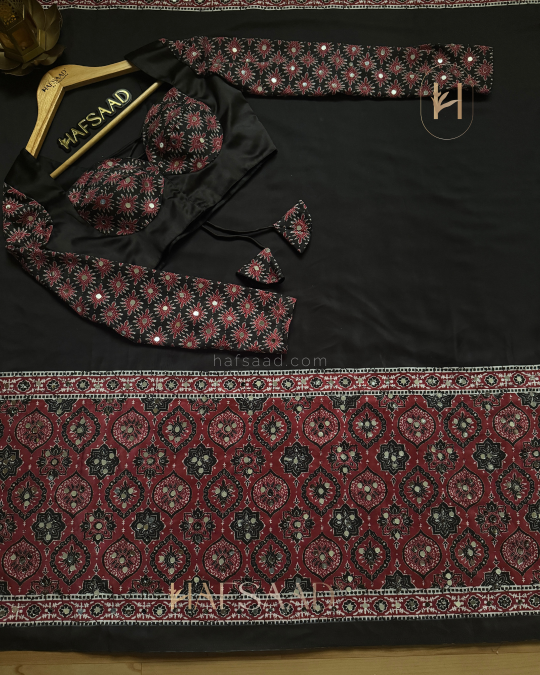 Muskhan- Mirror work saree