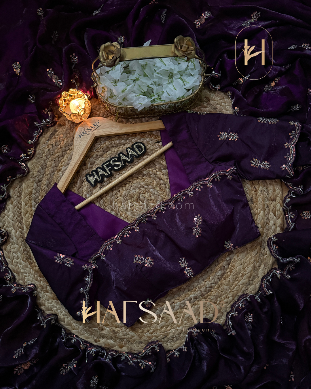 Huda - Stardust Satin Saree