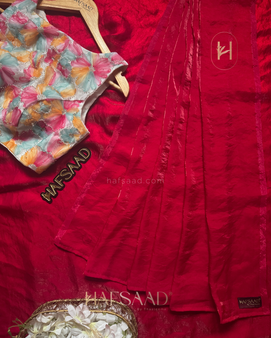 Cassie - Space silk saree (Pink)