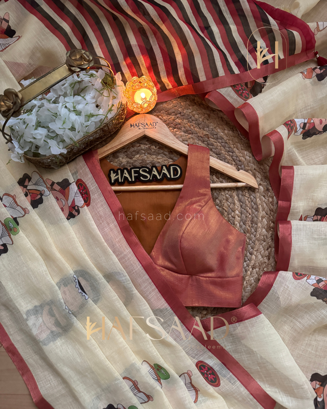 Cutie Patootie - Linen saree