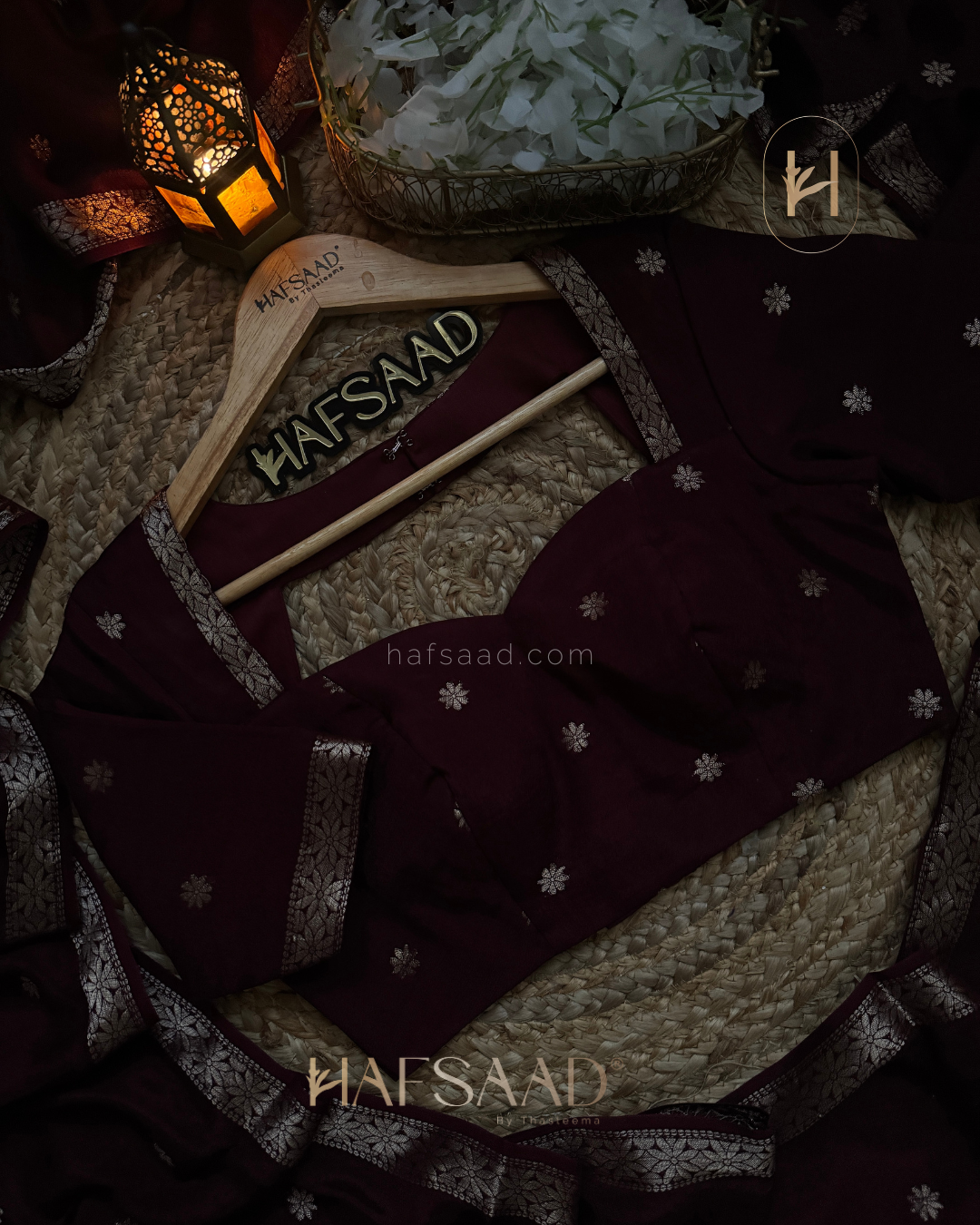 Ahalya - Pure chinnon saree (Plum)