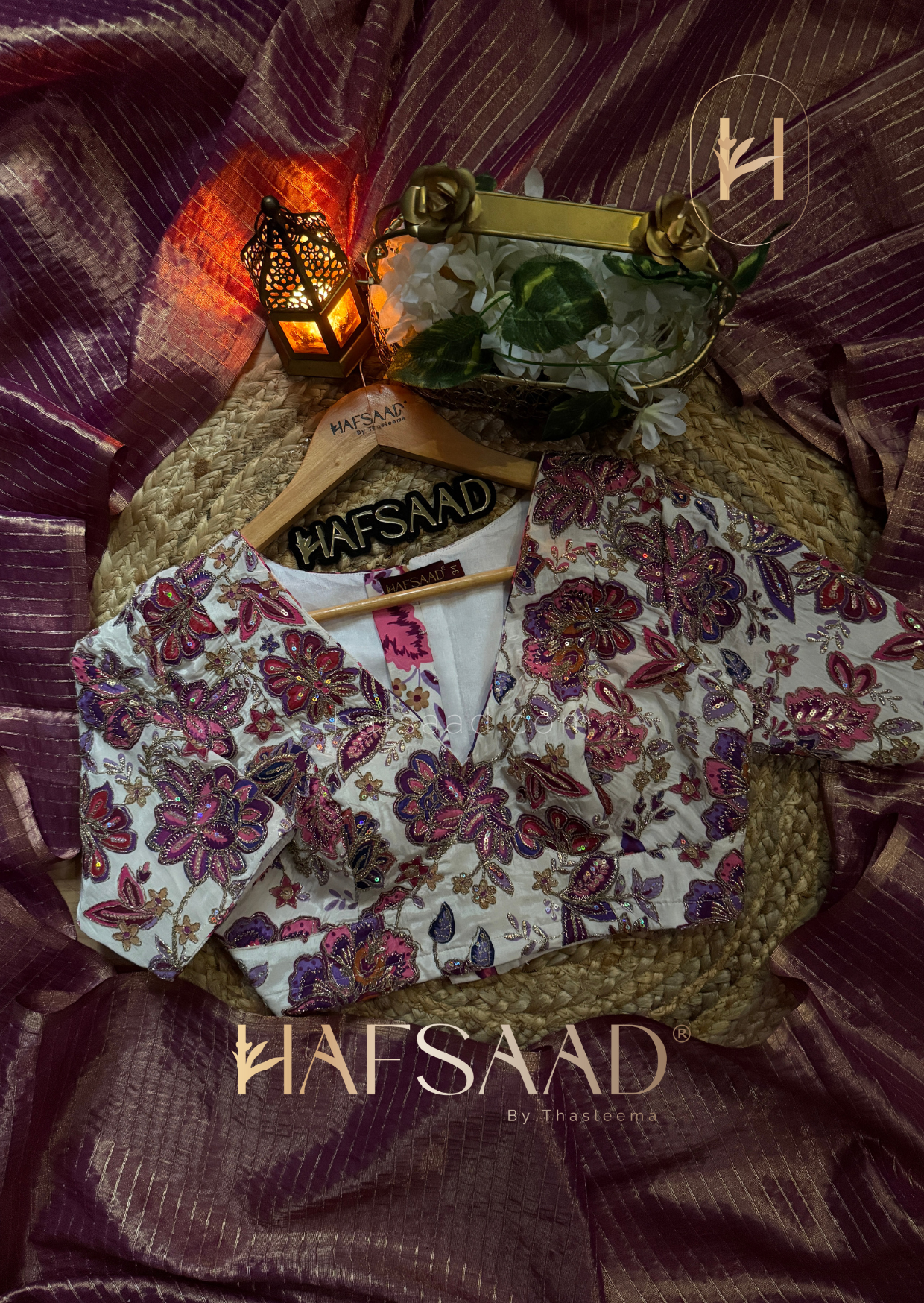 Akriti - Semi tissue silk saree (purple)