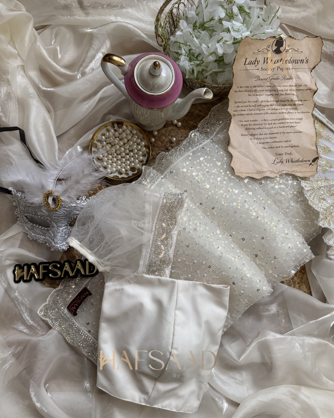 Asifa - Net saree (white)