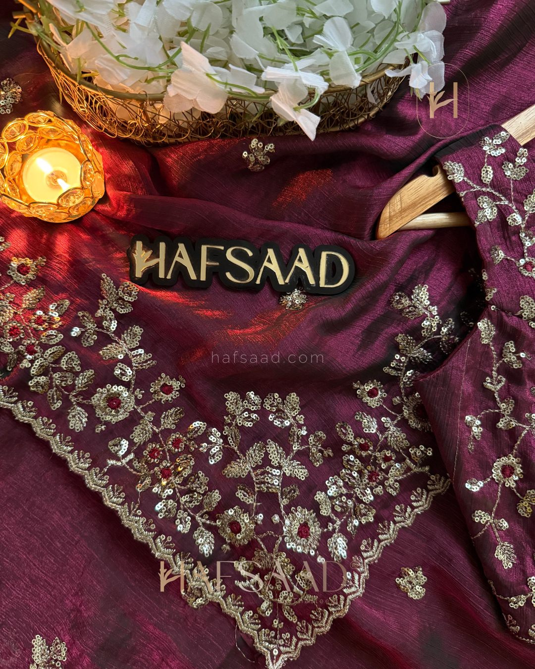 Sanjitha - Fendy chiffon saree (Purplicious)