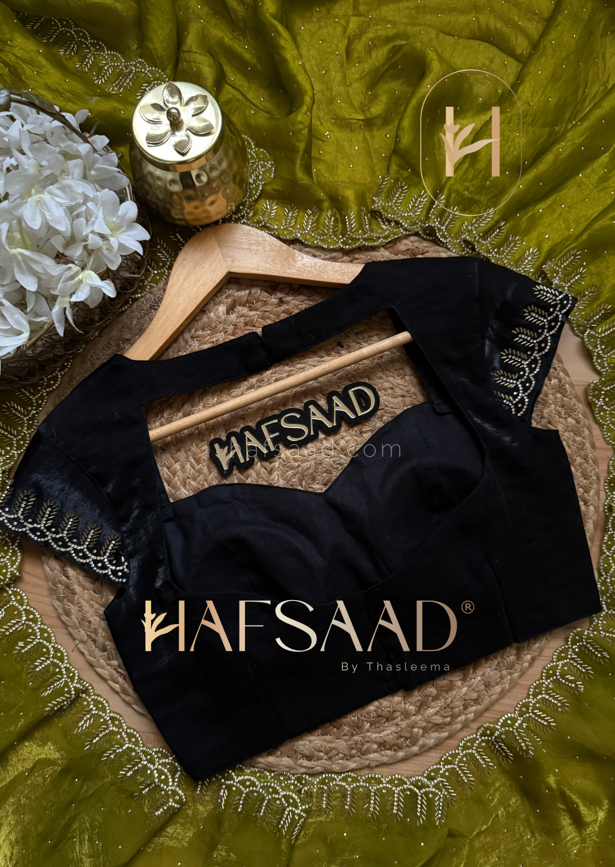 Henna - Stardust satin saree