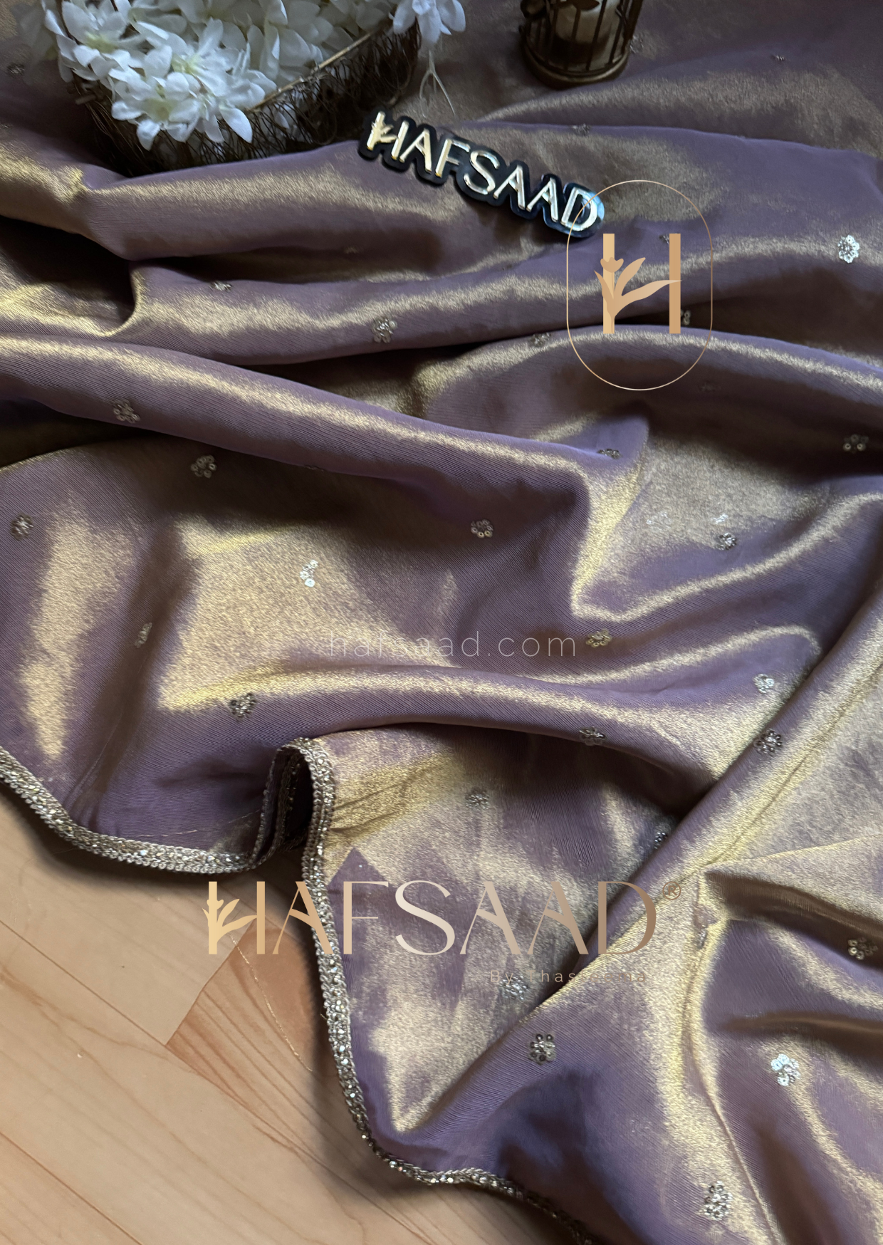 Indhu - Soft tissue saree ( Dusty lavender )