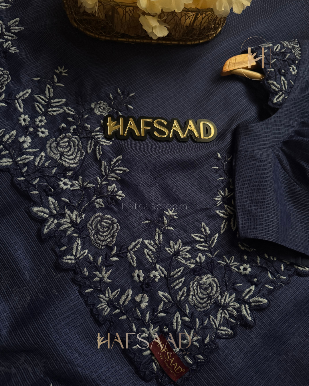Femi- embroidered saree