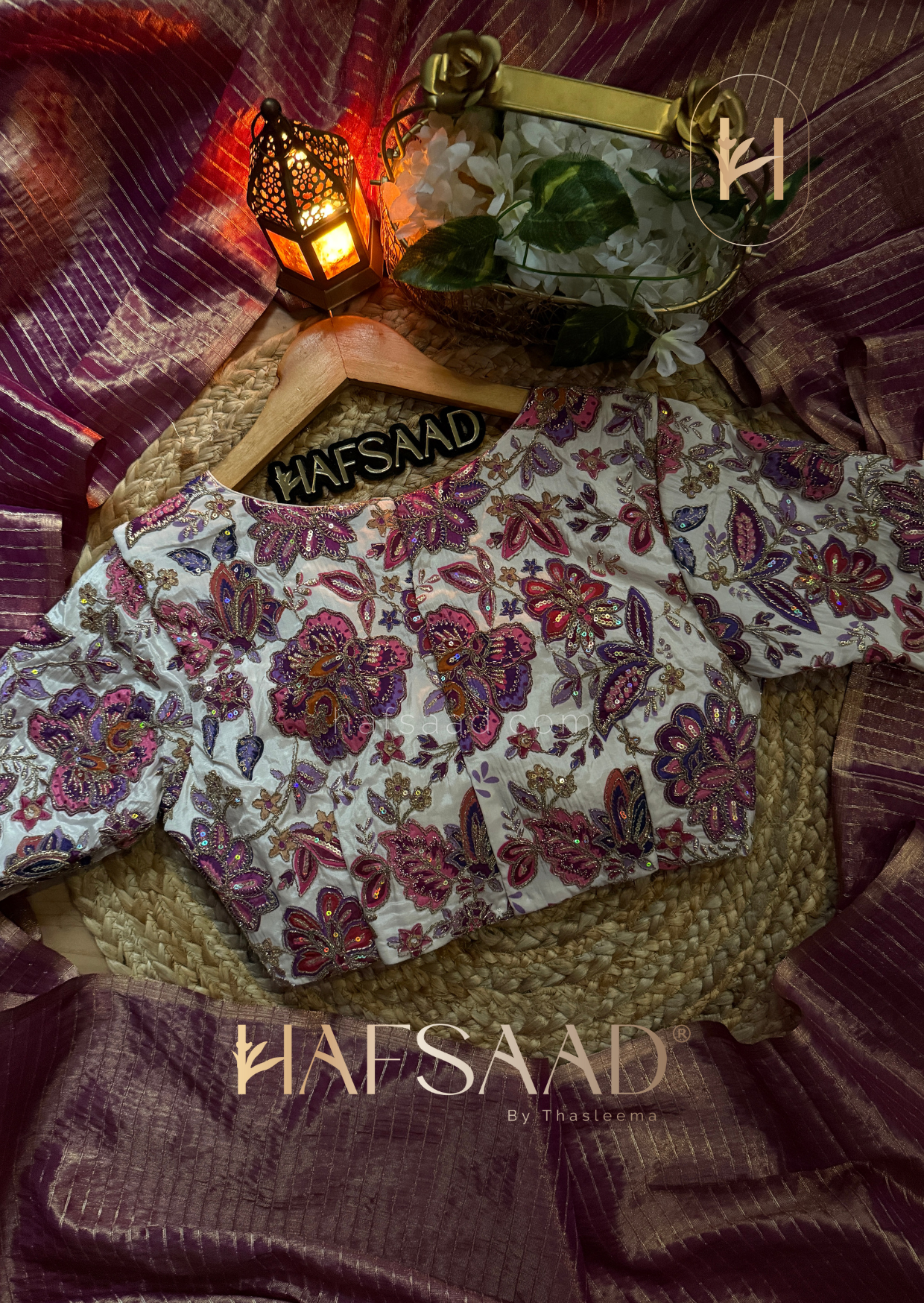 Akriti - Semi tissue silk saree (purple)