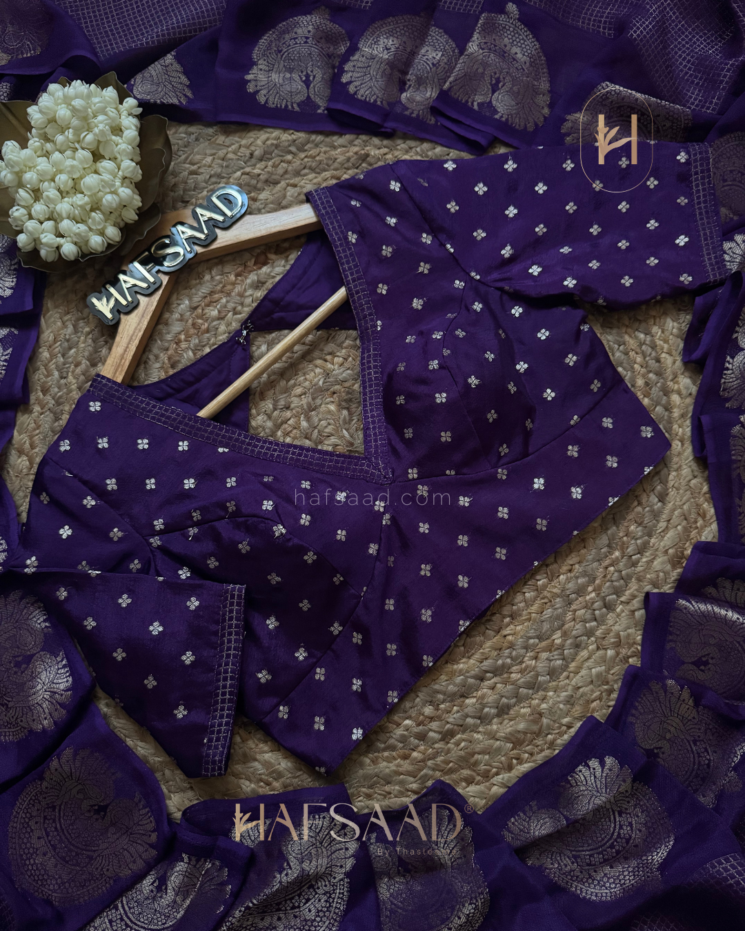 Manisha- Semi Silk Saree (Purple)