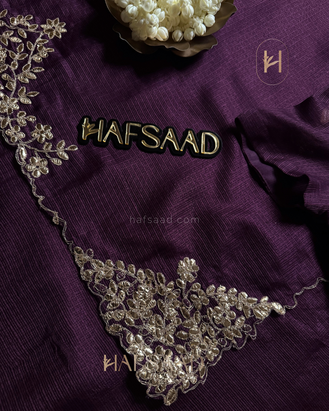 Rubita- Gota Work Saree (Purple)