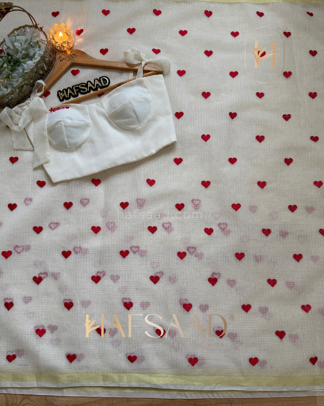 Amour - Pure Kota saree (White)