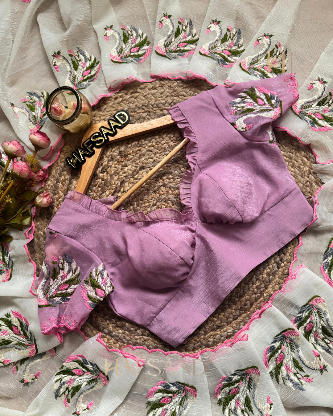 Swan- Glass chiffon Saree