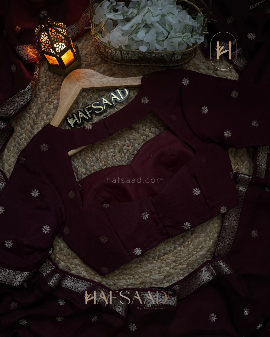 Ahalya - Pure chinnon saree (Plum)