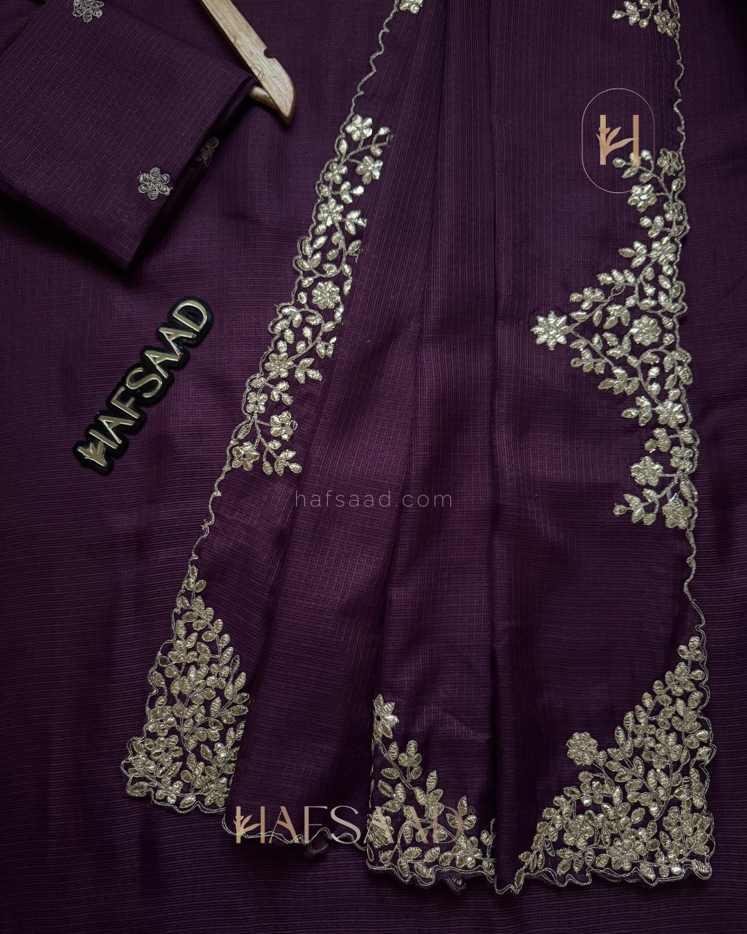 Rubita- Gota Work Saree (Purple)