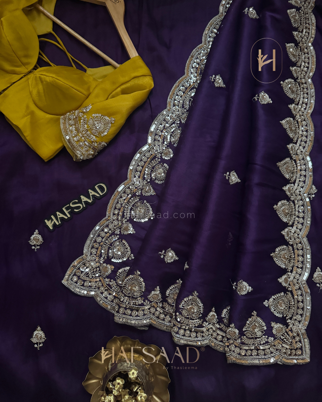 Afiya- Premium Soft Tissue Saree (Purple)