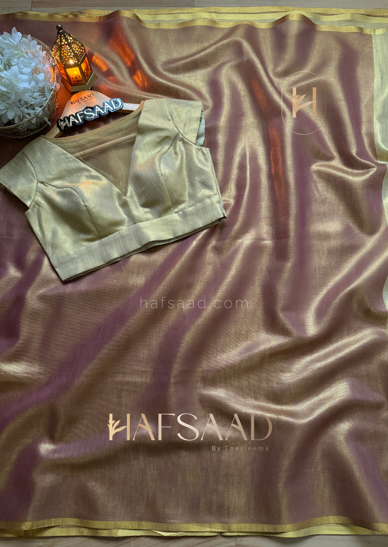 Pragati - Soft tissue silk saree (Mauve)