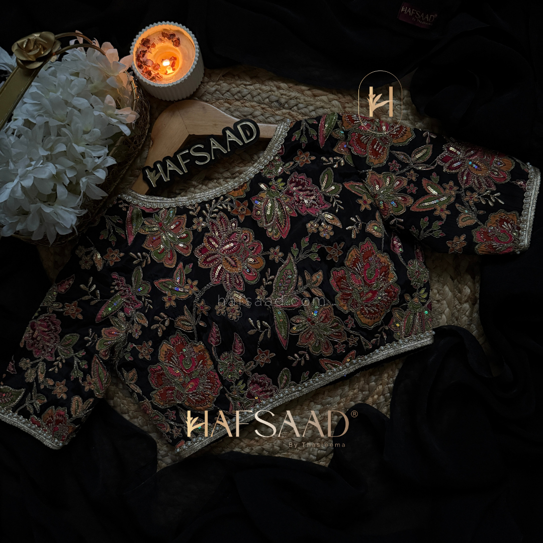 Diksha - Soft tissue saree (Black)