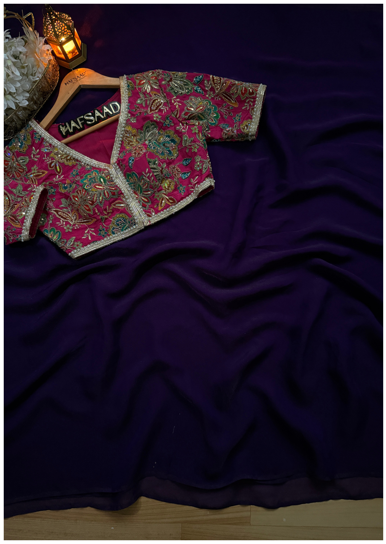 Diksha - Soft tissue saree (Purple)